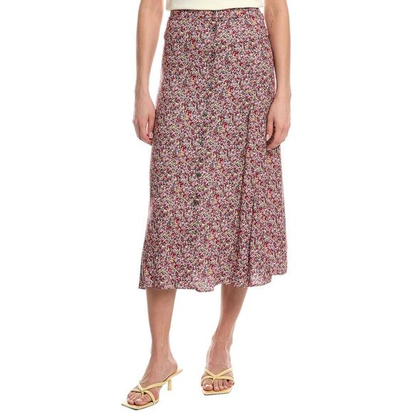 Zadig & Voltaire WomensJune Midi Skirt Pink